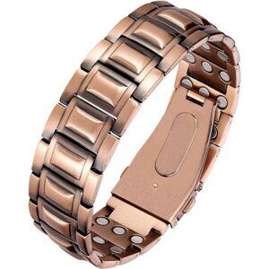 Mens Copper Bracelet Magnetic Bracelet Adjustable Pure Copper Strength Link Tool